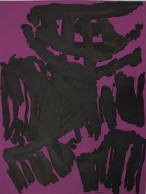 ohne Titel, 1963, Tusche auf farbigem Papier, 650 mm x 500 mm, IvN 2215