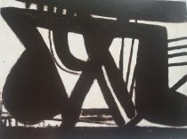 ohne Titel, 1958, Lack auf Hartfaser, 550 mm x 700 mm
