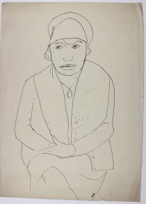 Frauenbildnis, 1929, Federzeichnung auf Papier, 580 x 420 mm, IvN 1433 